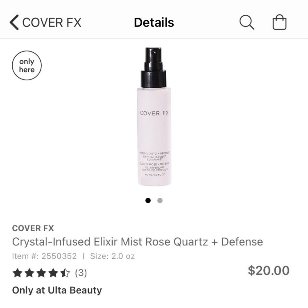 CoverFX elixir mist - Picture 2 of 3